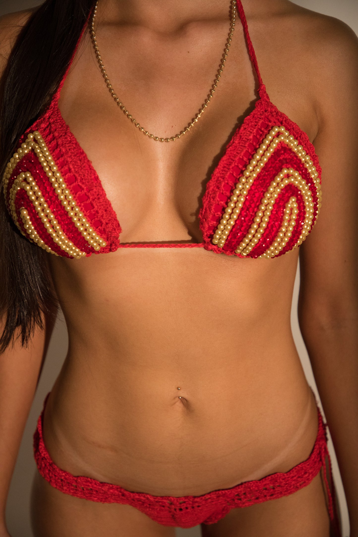 Bikini Diamantina Rojo